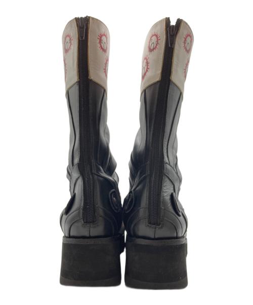 CHARLES JEFFREY LOVERBOY（チャールズ ジェフリー ラバーボーイ）CHARLES JEFFREY LOVERBOY (チャールズ ジェフリー ラバーボーイ) レースアップヒールブーツ ブラック サイズ:43の古着・服飾アイテム