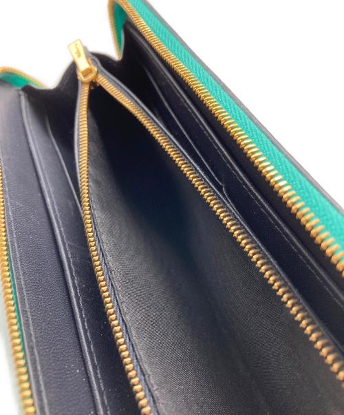 MULBERRY（マルベリー）MULBERRY (マルベリー) ラウンドジップロングウォレット グリーンの古着・服飾アイテム