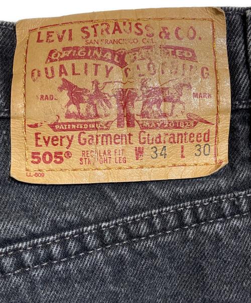 LEVI'S（リーバイス）LEVI'S (リーバイス) 505ブラックデニム ブラック サイズ:34の古着・服飾アイテム