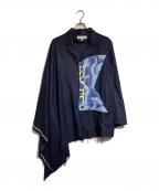 WALTER VAN BEIRENDONCKウォルター ヴァン ベイレンドンク）の古着「ケープドッキングテーラードジャケット」｜ネイビー