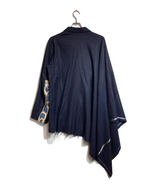 WALTER VAN BEIRENDONCK（ウォルター ヴァン ベイレンドンク）WALTER VAN BEIRENDONCK (ウォルターヴァンベイレンドンク) ケープドッキングテーラードジャケット ネイビー サイズ:46の古着・服飾アイテム