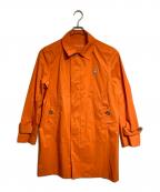 UNDERCOVERアンダーカバー）の古着「3レイヤーNyリップステンカラーコート」｜オレンジ