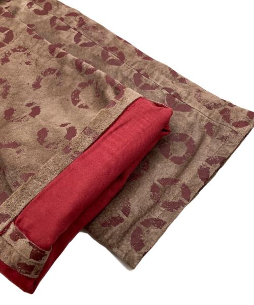 COMME des GARCONS HOMME PLUS（コムデギャルソンオムプリュス）COMME des GARCONS HOMME PLUS (コムデギャルソンオムプリュス) プリントピックレザーパンツ ブラウン サイズ:SSの古着・服飾アイテム