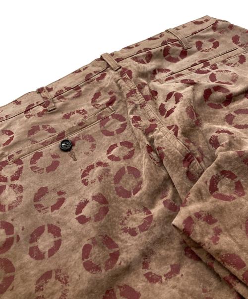 COMME des GARCONS HOMME PLUS（コムデギャルソンオムプリュス）COMME des GARCONS HOMME PLUS (コムデギャルソンオムプリュス) プリントピックレザーパンツ ブラウン サイズ:SSの古着・服飾アイテム