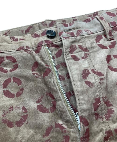 COMME des GARCONS HOMME PLUS（コムデギャルソンオムプリュス）COMME des GARCONS HOMME PLUS (コムデギャルソンオムプリュス) プリントピックレザーパンツ ブラウン サイズ:SSの古着・服飾アイテム