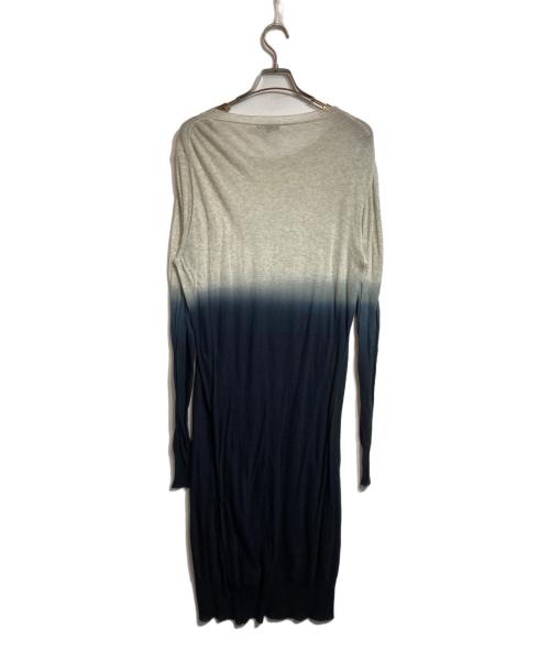 ANN DEMEULEMEESTER（アンドゥムルメステール）ANN DEMEULEMEESTER (アンドゥムルメステール) グラデーションニットワンピース ネイビー×アイボリー サイズ:Sの古着・服飾アイテム