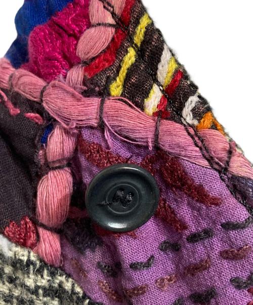 10 corso como COMME des GARCONS（ディエチコルソコモ・コムデギャルソン）10 corso como COMME des GARCONS (ディエチコルソコモ・コムデギャルソン) U-Ni-Ty (ユニティ) エルボーパッチウールチェックテーラードジャケット グレー サイズ:46の古着・服飾アイテム