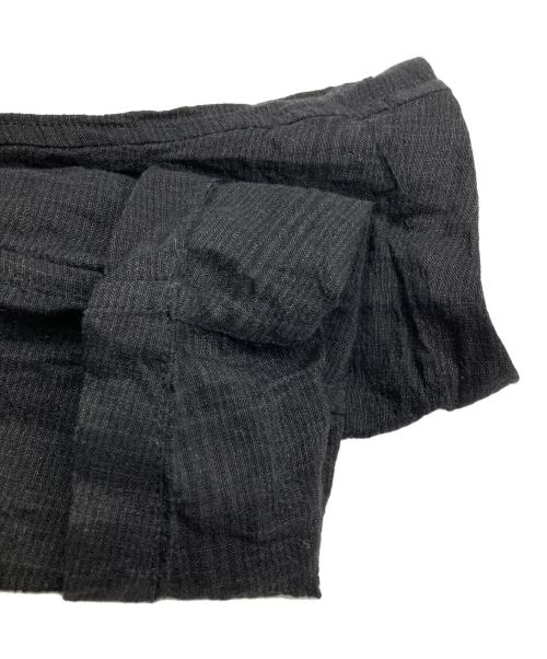 Paul Harnden（ポールハーデン）Paul Harnden (ポールハーデン) ウールリネンロングコート ブラック サイズ:Mの古着・服飾アイテム