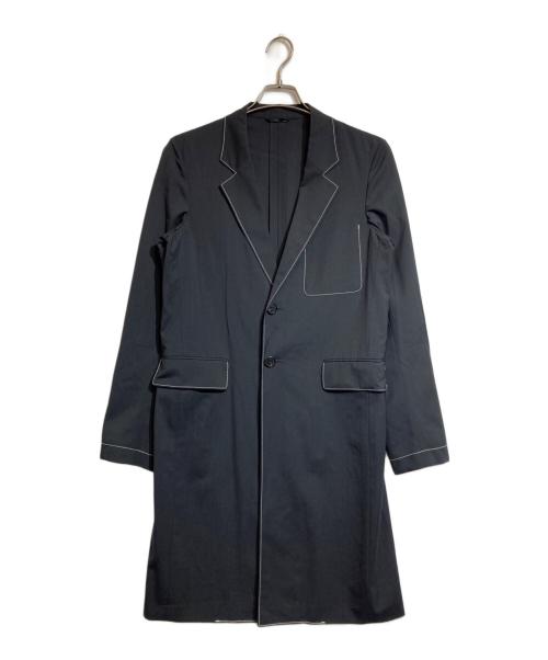 PRADA（プラダ）PRADA (プラダ) ステッチロングジャケット ブラック サイズ:44Rの古着・服飾アイテム