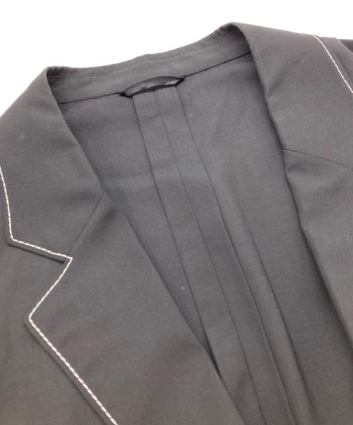 PRADA（プラダ）PRADA (プラダ) ステッチロングジャケット ブラック サイズ:44Rの古着・服飾アイテム