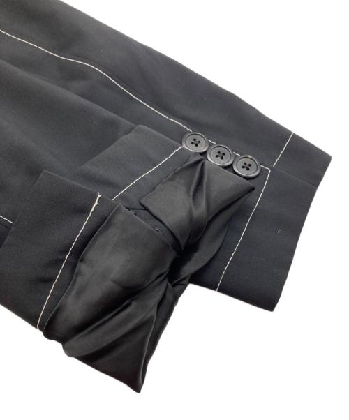 PRADA（プラダ）PRADA (プラダ) ステッチロングジャケット ブラック サイズ:44Rの古着・服飾アイテム