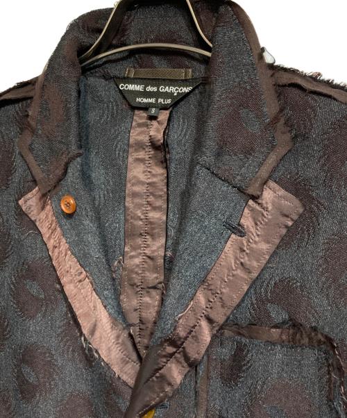 COMME des GARCONS HOMME PLUS（コムデギャルソンオムプリュス）COMME des GARCONS HOMME PLUS (コムデギャルソンオムプリュス) ジャガード裁ち切りジャケット グレー×ブラウン サイズ:Sの古着・服飾アイテム