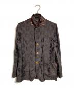 COMME des GARCONS HOMME PLUSコムデギャルソンオムプリュス）の古着「カットオフジャガードテーラードジャケット」｜グレー×ブラウン
