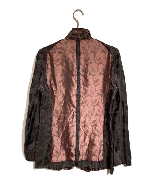 COMME des GARCONS HOMME PLUS（コムデギャルソンオムプリュス）COMME des GARCONS HOMME PLUS (コムデギャルソンオムプリュス) カットオフジャガードテーラードジャケット グレー×ブラウン サイズ:Sの古着・服飾アイテム