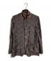 COMME des GARCONS HOMME PLUS（コムデギャルソンオムプリュス）の古着「カットオフジャガードテーラードジャケット」｜グレー×ブラウン