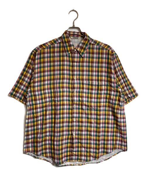 AURALEE（オーラリー）AURALEE (オーラリー) マルチチェック半袖シャツ マルチカラー サイズ:4の古着・服飾アイテム