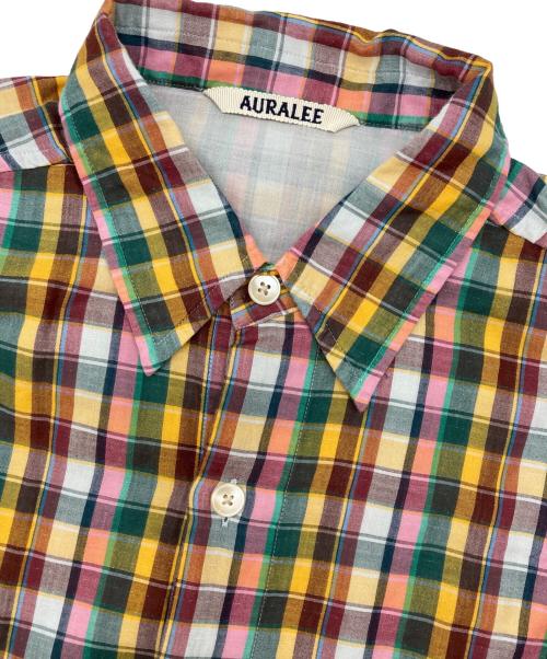 AURALEE（オーラリー）AURALEE (オーラリー) マルチチェック半袖シャツ マルチカラー サイズ:4の古着・服飾アイテム