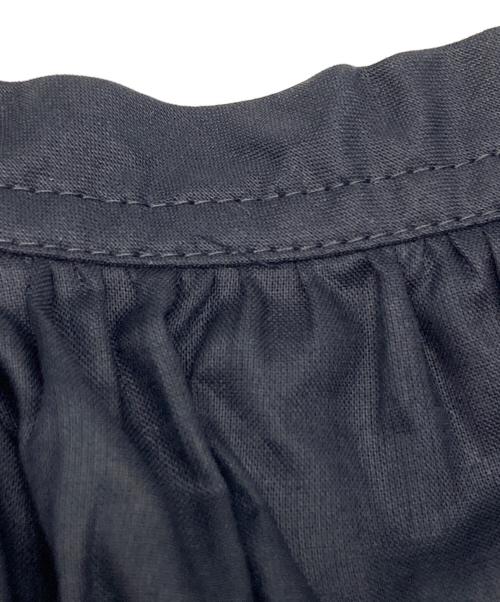 DRAWER（ドゥロワー）DRAWER (ドゥロワー) コットンボイルフリルノースリーブブラウス ネイビー サイズ:36の古着・服飾アイテム