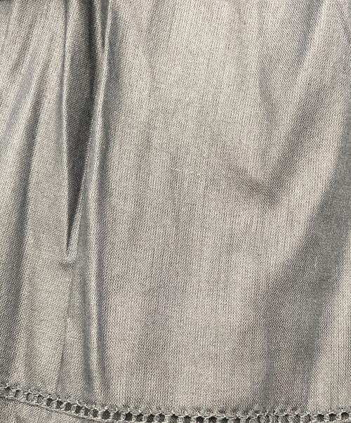 DRAWER（ドゥロワー）DRAWER (ドゥロワー) コットンボイルフリルノースリーブブラウス ネイビー サイズ:36の古着・服飾アイテム