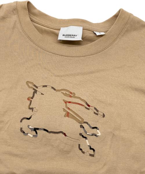 BURBERRY（バーバリー）BURBERRY (バーバリー) チェックEKD コットンTシャツ ベージュ サイズ:Ｓの古着・服飾アイテム