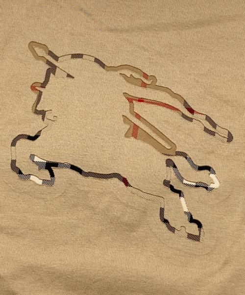BURBERRY（バーバリー）BURBERRY (バーバリー) チェックEKD コットンTシャツ ベージュ サイズ:Ｓの古着・服飾アイテム
