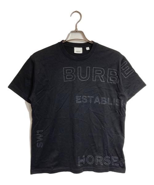 BURBERRY（バーバリー）BURBERRY (バーバリー) ホースフェリープリント クルーネックTシャツ ブラック サイズ:XSの古着・服飾アイテム