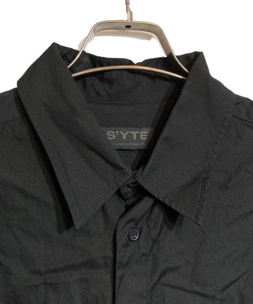 s'yte（サイト）s'yte (サイト) 100/2 BROAD REGULAR COLLAR LOOSE FIT LONG SHIRT ブラック サイズ:3の古着・服飾アイテム