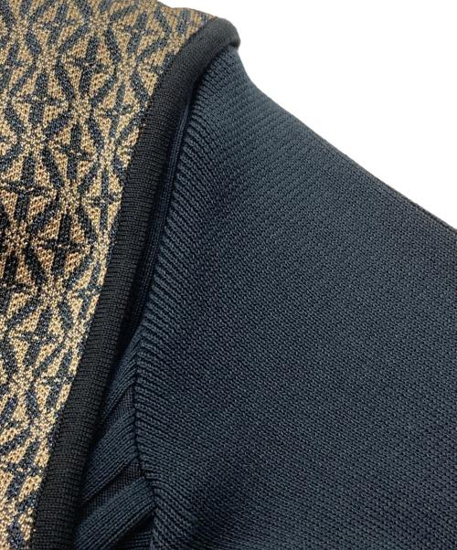 PUBLIC TOKYO（パブリックトウキョウ）PUBLIC TOKYO (パブリックトウキョウ) ベストレイヤードニットワンピース ネイビー×ブラウン サイズ:FREEの古着・服飾アイテム