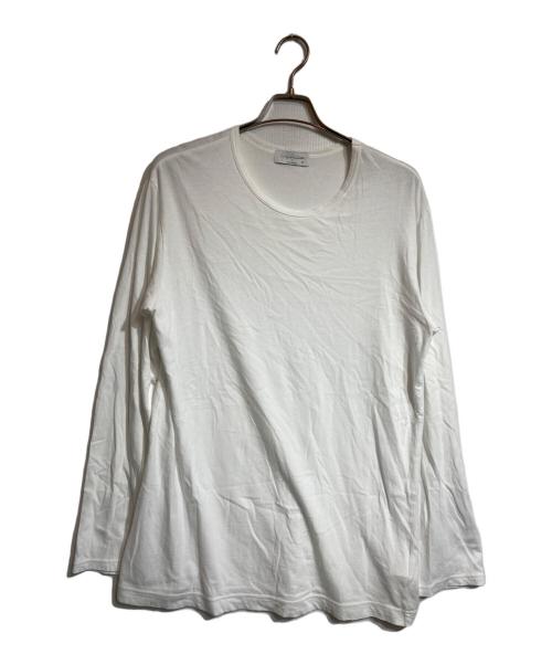 Yohji Yamamoto pour homme（ヨウジヤマモト プールオム）Yohji Yamamoto pour homme (ヨウジヤマモト プールオム) カルティマ天竺丸首長袖カットソー ホワイト サイズ:3の古着・服飾アイテム