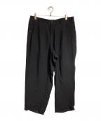Y's for menワイズフォーメン）の古着「TRIPLE STITCH PANTS」｜ブラック