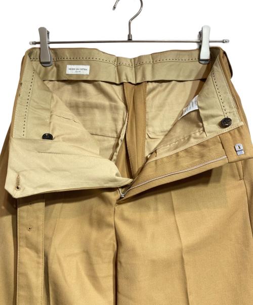 DRIES VAN NOTEN（ドリスヴァンノッテン）DRIES VAN NOTEN (ドリスヴァンノッテン) ベルテッドスラックス ブラウン サイズ:44の古着・服飾アイテム