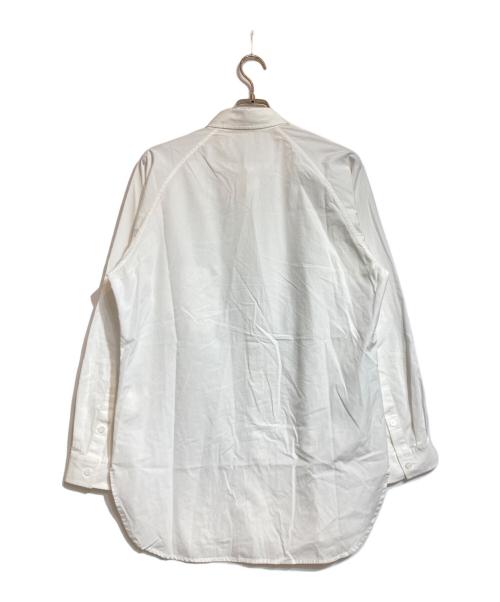 Yohji Yamamoto pour homme（ヨウジヤマモト プールオム）Yohji Yamamoto pour homme (ヨウジヤマモト プールオム) アシメ切衿ブロードB/シャツ ホワイト サイズ:3の古着・服飾アイテム