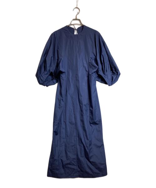 Mame Kurogouchi（マメクロゴウチ）mame kurogouchi (マメクロゴウチ) Puff Sleeve Cotton Dress ネイビー サイズ:1の古着・服飾アイテム