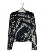 MAISON SPECIALメゾンスペシャル）の古着「Drawing Print Top」｜ブラック