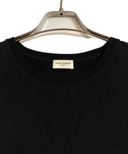 Saint Laurent Paris（サンローランパリ）Saint Laurent Paris (サンローランパリ) ロゴスタープリントTシャツ ブラック サイズ:XSの古着・服飾アイテム