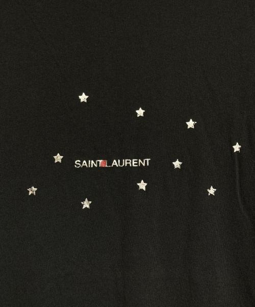 Saint Laurent Paris（サンローランパリ）Saint Laurent Paris (サンローランパリ) ロゴスタープリントTシャツ ブラック サイズ:XSの古着・服飾アイテム