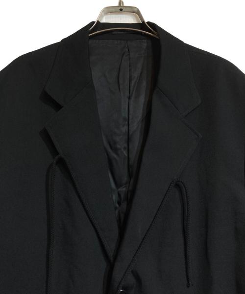Yohji Yamamoto pour homme（ヨウジヤマモト プールオム）Yohji Yamamoto pour homme (ヨウジヤマモト プールオム) WOOL GABARDINE LEFT SIDE DRAPED JACKET ブラック サイズ:3の古着・服飾アイテム