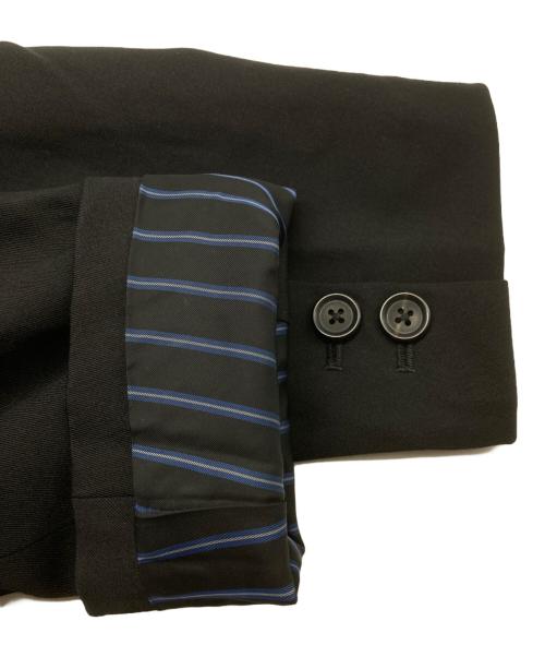 Yohji Yamamoto pour homme（ヨウジヤマモト プールオム）Yohji Yamamoto pour homme (ヨウジヤマモト プールオム) WOOL GABARDINE LEFT SIDE DRAPED JACKET ブラック サイズ:3の古着・服飾アイテム