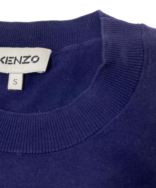 KENZO（ケンゾー）KENZO (ケンゾー) マルチカラーロゴ クルーネックニット ネイビー サイズ:Sの古着・服飾アイテム