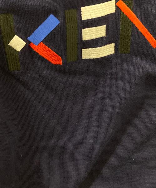 KENZO（ケンゾー）KENZO (ケンゾー) マルチカラーロゴ クルーネックニット ネイビー サイズ:Sの古着・服飾アイテム