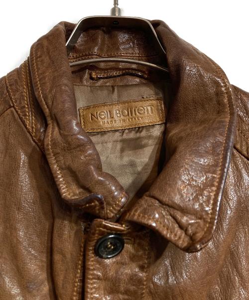 NEIL BARRETT（ニールバレット）NEIL BARRETT (ニールバレット) マルチポケットレザージャケット ブラウン サイズ:XSの古着・服飾アイテム