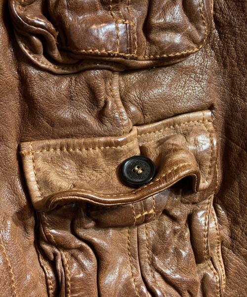NEIL BARRETT（ニールバレット）NEIL BARRETT (ニールバレット) マルチポケットレザージャケット ブラウン サイズ:XSの古着・服飾アイテム