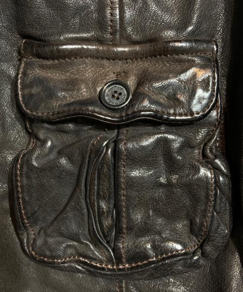 NEIL BARRETT（ニールバレット）NEIL BARRETT (ニールバレット) マルチポケットレザージャケット ブラウン サイズ:Sの古着・服飾アイテム