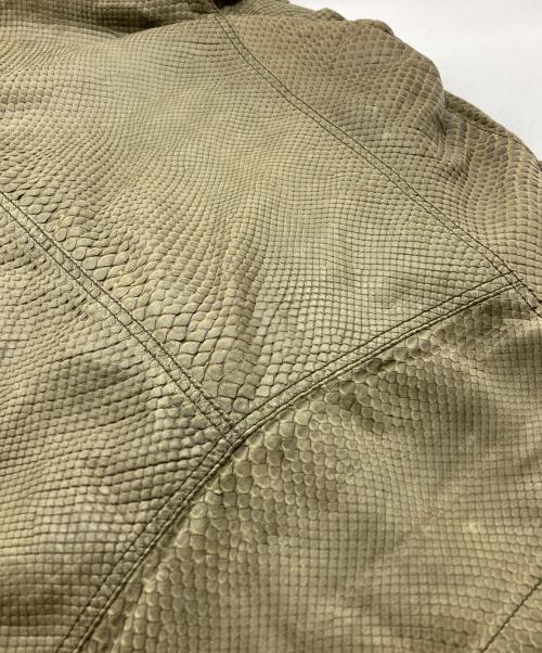 NEIL BARRETT（ニールバレット）NEIL BARRETT (ニールバレット) パイソンレザージャケット グリーン サイズ:XSの古着・服飾アイテム