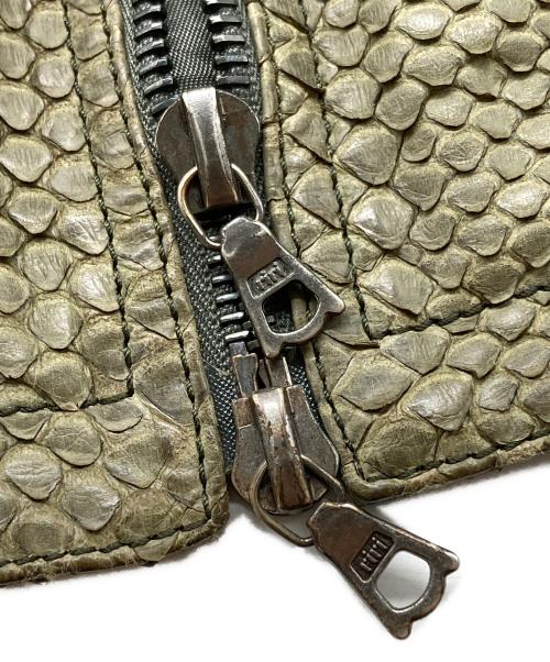 NEIL BARRETT（ニールバレット）NEIL BARRETT (ニールバレット) パイソンレザージャケット グリーン サイズ:XSの古着・服飾アイテム