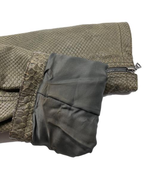 NEIL BARRETT（ニールバレット）NEIL BARRETT (ニールバレット) パイソンレザージャケット グリーン サイズ:XSの古着・服飾アイテム