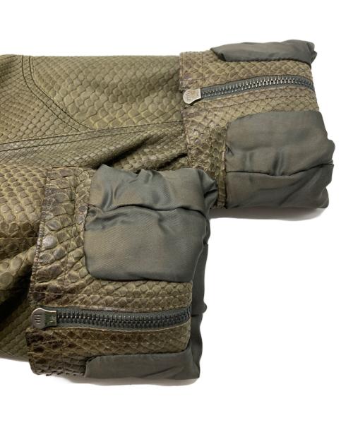 NEIL BARRETT（ニールバレット）NEIL BARRETT (ニールバレット) パイソンレザージャケット グリーン サイズ:XSの古着・服飾アイテム