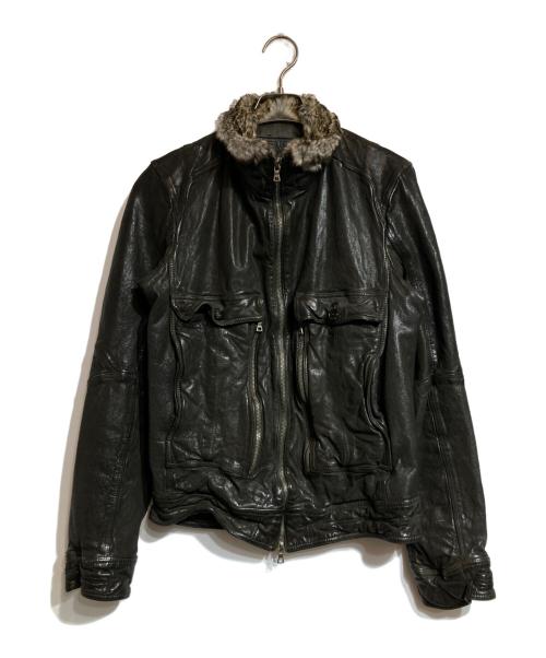 NEIL BARRETT（ニールバレット）NEIL BARRETT (ニールバレット) 襟ファーレザージャケット ブラック サイズ:XXSの古着・服飾アイテム