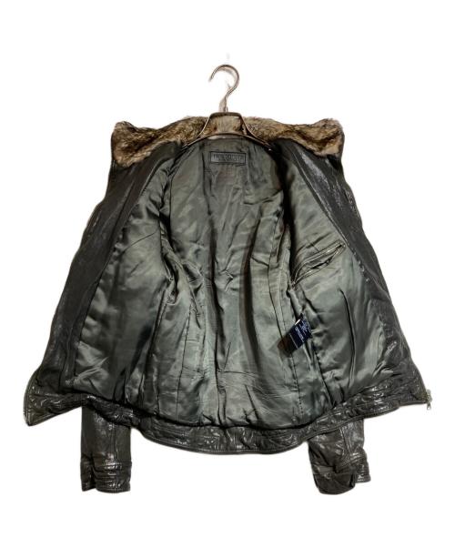 NEIL BARRETT（ニールバレット）NEIL BARRETT (ニールバレット) 襟ファーレザージャケット ブラック サイズ:XXSの古着・服飾アイテム