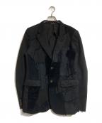 COMME des GARCONS HOMME PLUSコムデギャルソンオムプリュス）の古着「パッチワークジャケット」｜ブラック